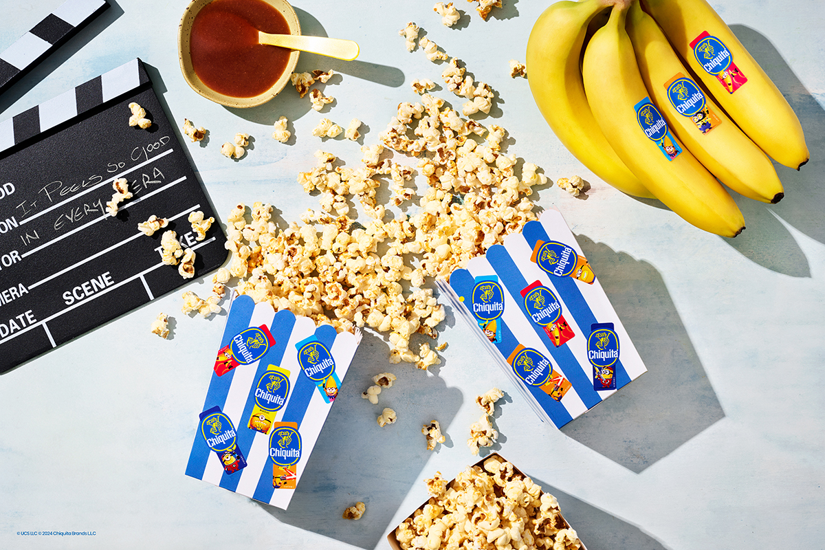 Popcorn con salsa caramello alla banana Chiquita e sale marino